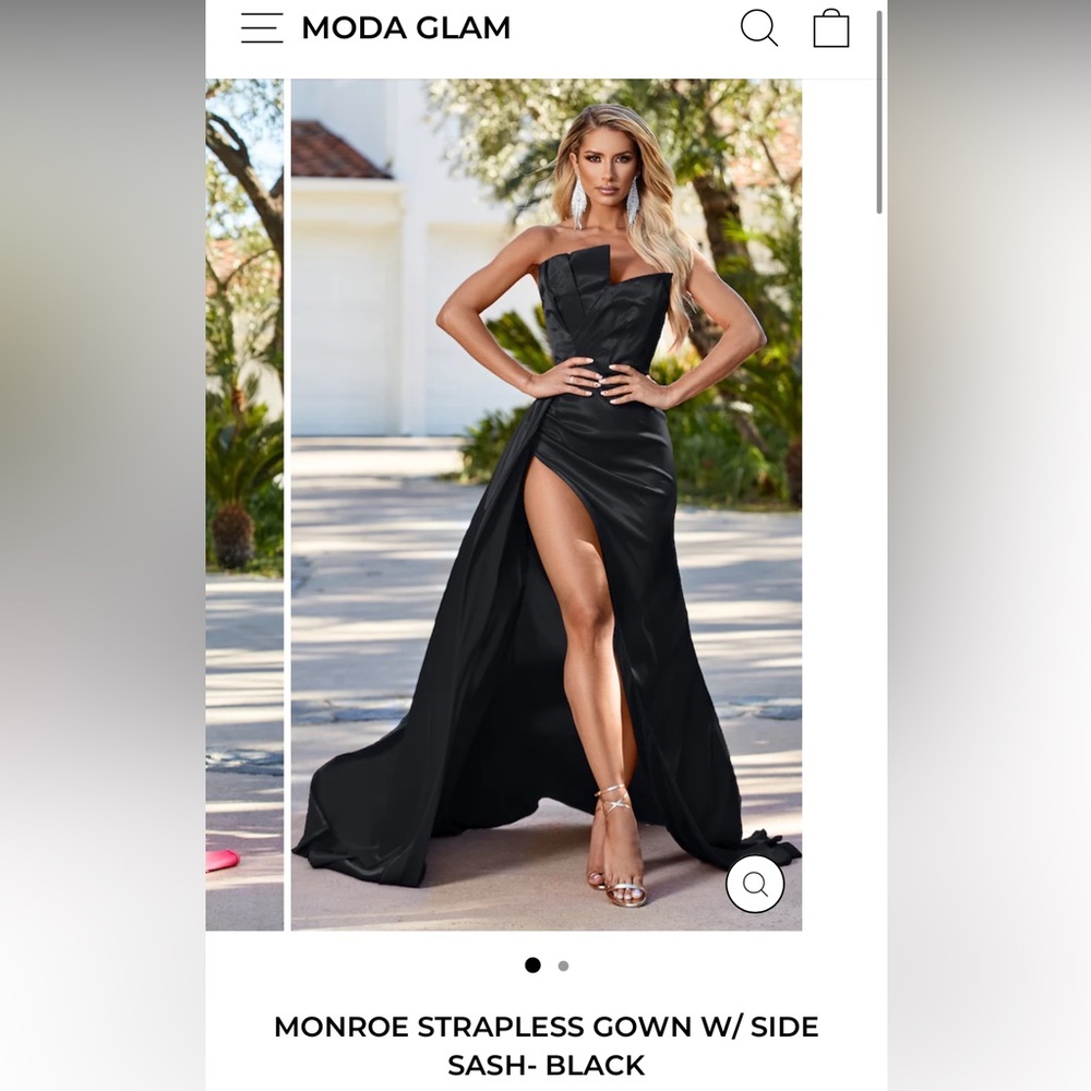 Black gown from Moda Glam Boutique in perfect condition